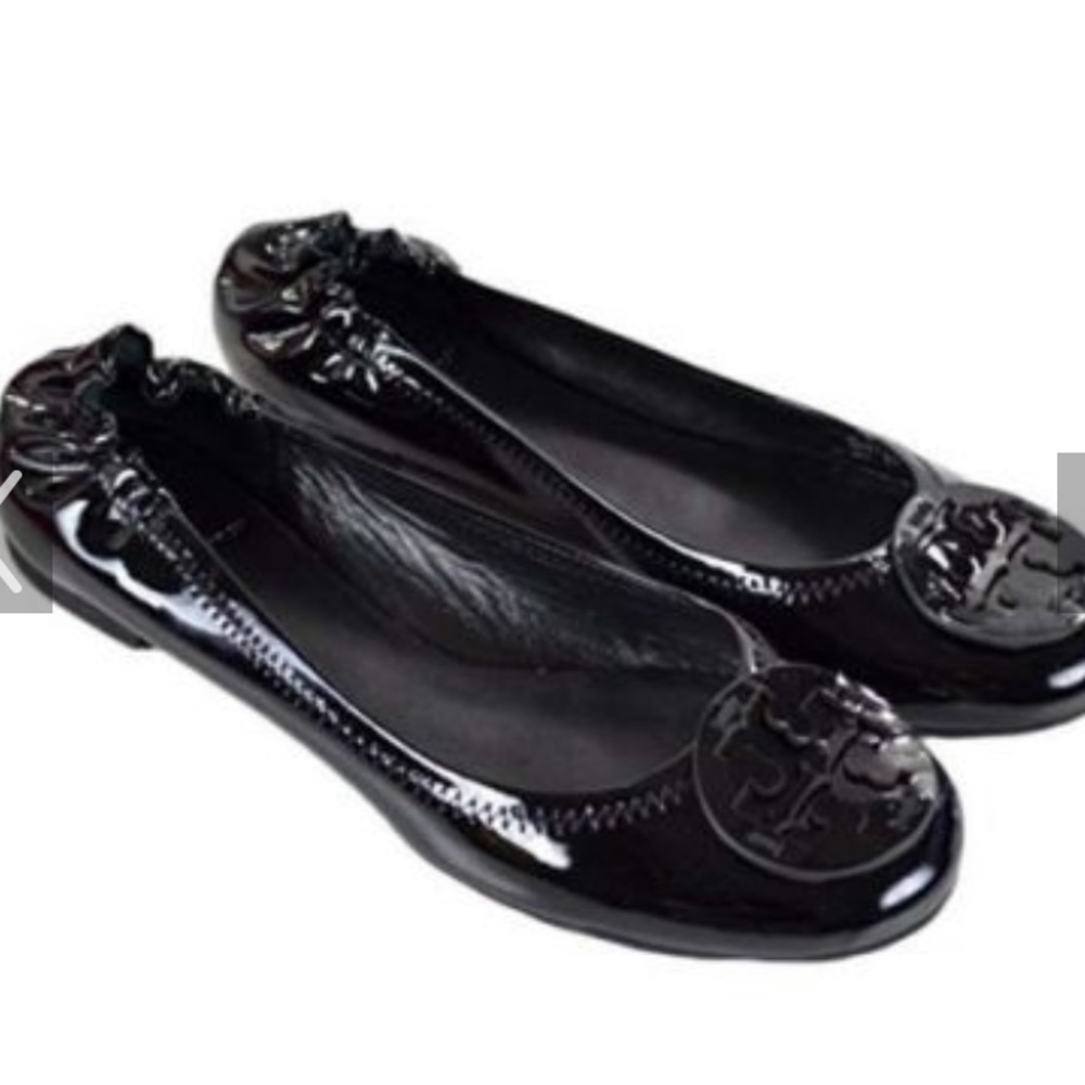 Tory Burch Glossy Black Flats